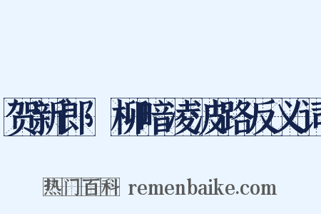 贺新郎·柳暗凌波路反义词是什么意思的图片